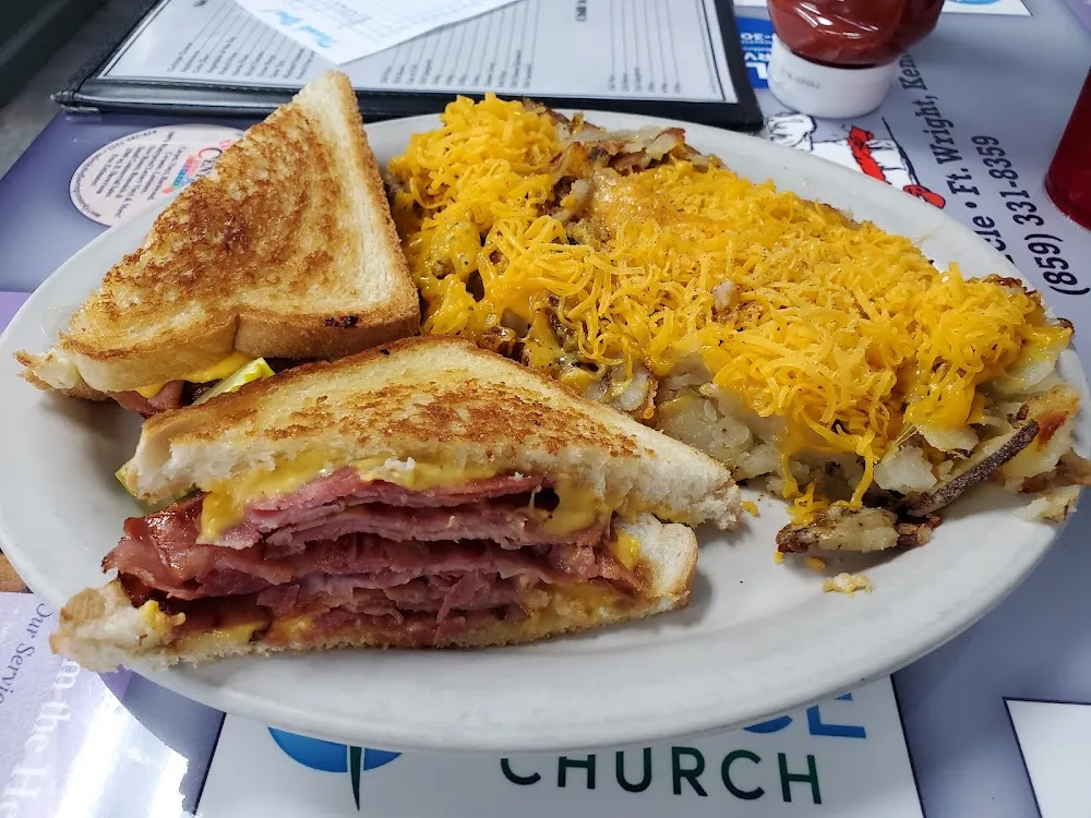 Grilled Ham & Cheese w Home Fries