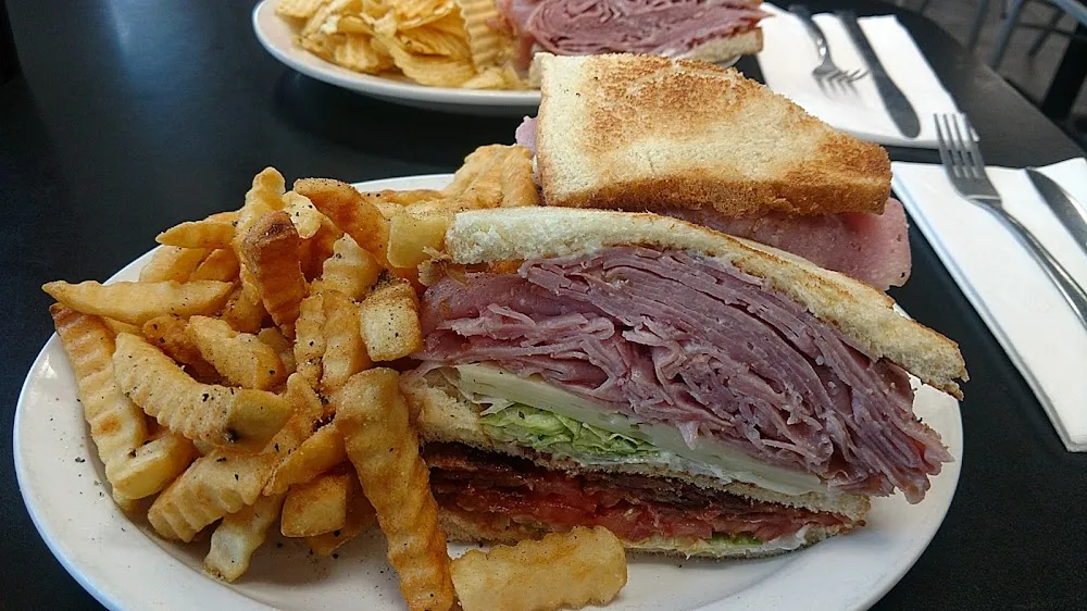 Ham and Cheese Sandwich with Fries